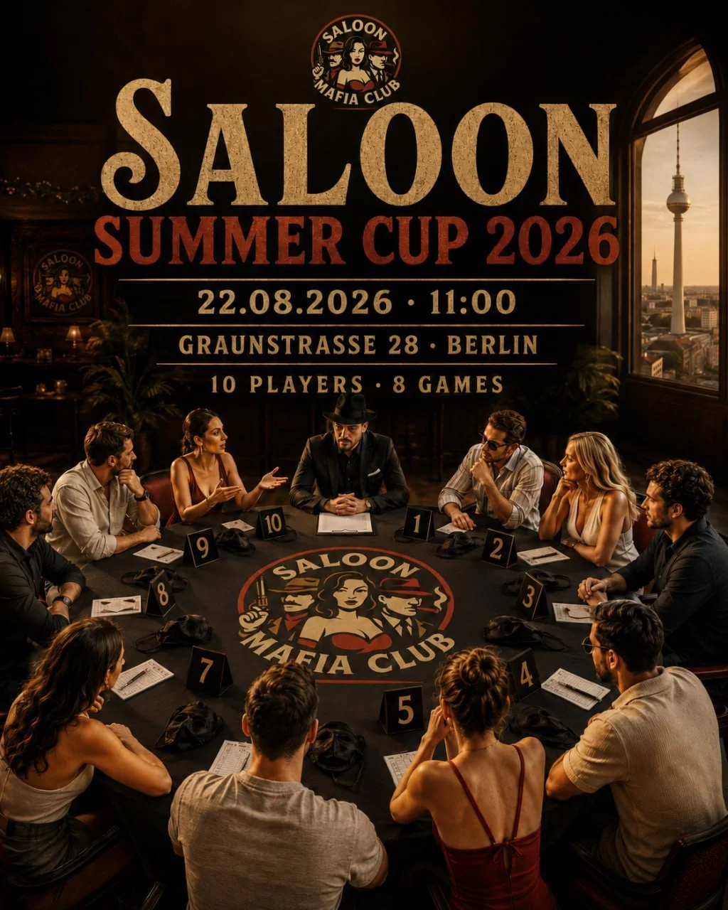 Афіша Saloon Summer Cup 2026: 22 серпня о 11:00, Graunstraße 28, Berlin